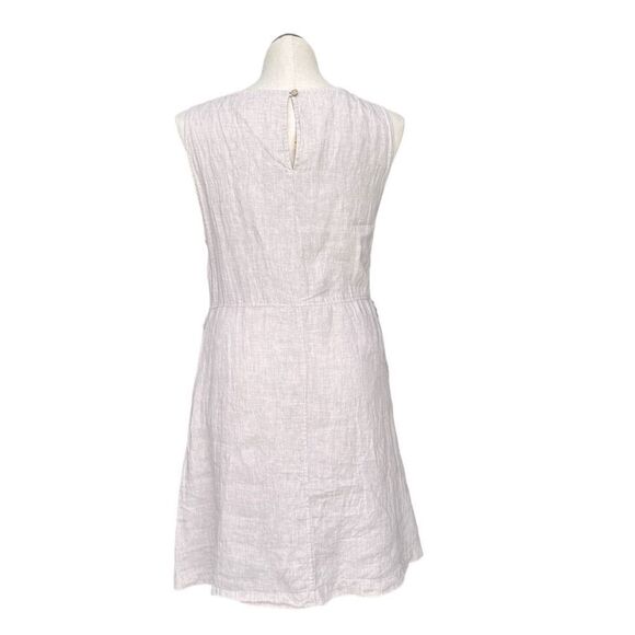 Tahari Women's Beige Linen‎ Sleeveless Dress Size 14 - Picture 3 of 7